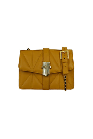 Signature Angel Jackson Mini Bag in Quilted Yellow leather and gold hardware