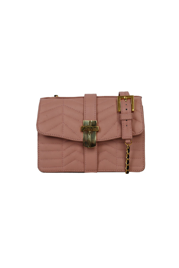 Signature Angel Jackson Mini Bag in Quilted Pale Pink leather and gold hardware