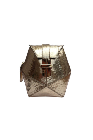 Signature Angel Jackson Metallic Snakeskin Hexagon satchel || Metallics Trend