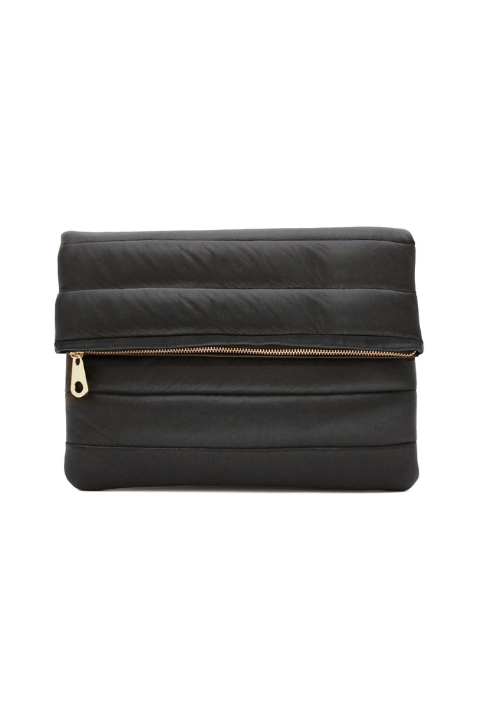 Super Soft Quilted Leather Folding Clutch with zip