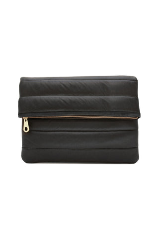 Super Soft Quilted Leather Folding Clutch with zip