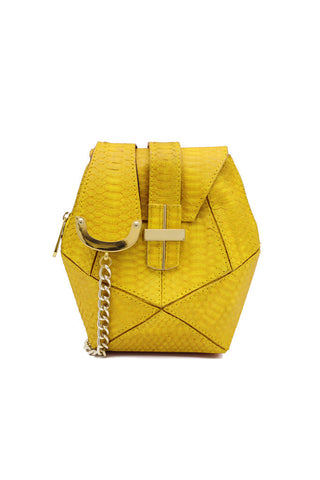 Signature Angel Jackson Matte Snakeskin Hexagon satchel