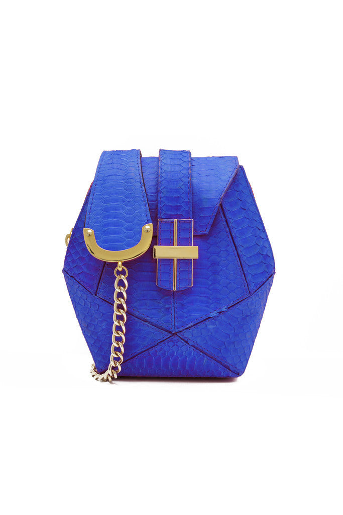 Signature Angel Jackson Matte Snakeskin Hexagon satchel