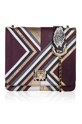 Designer-Cross-Body-Graphic-Satchel-Bag-in-Plum-Leather