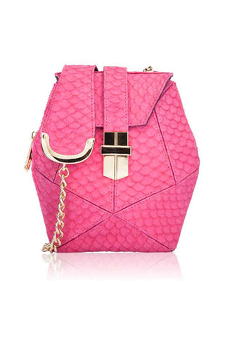 Ethical Designer mini bag in pink Tilapia