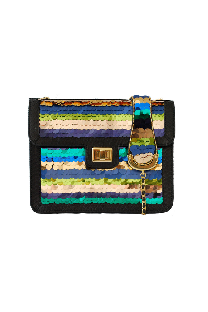 SNAKESKIN BEANO SATCHEL METALLIC