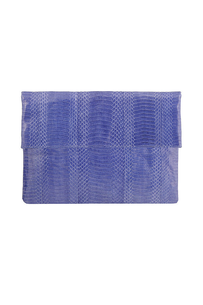 Classic Angel Jackson Folding Clutch in Bluebell snakeskin