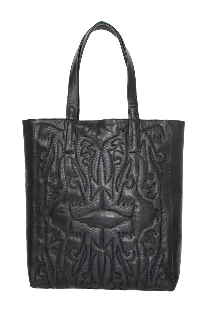 Super Soft Stitched Leather Shopping Bag 