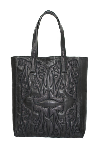 Super Soft Stitched Leather Shopping Bag 