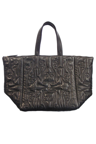 Large Every day Tote || Super soft stitched black leather