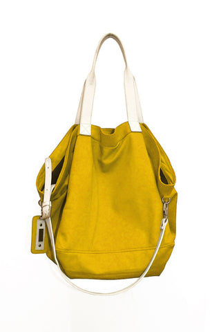 The perfect summer tote or beach bag in Yellow sheep leather