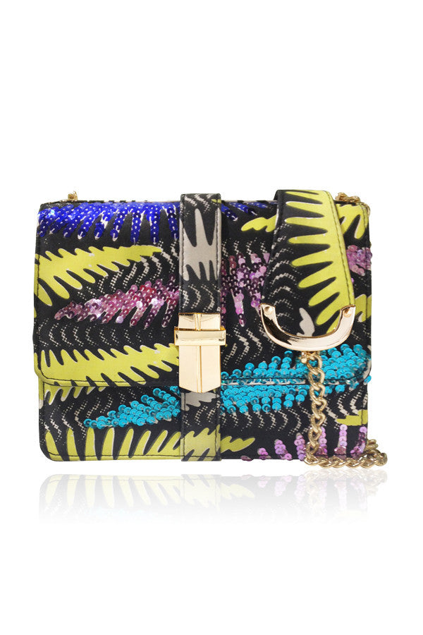 yellow mini bag embellished- angel jackson 