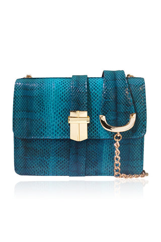 MINI PETRA SATCHEL TURQUOISE BUCCATA