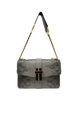 Signature Angel Jackson Mini Satchel in Grey Lizard