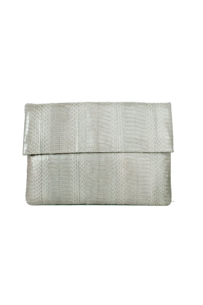 Classic Angel Jackson Folding Clutch in Mint grey snakeskin