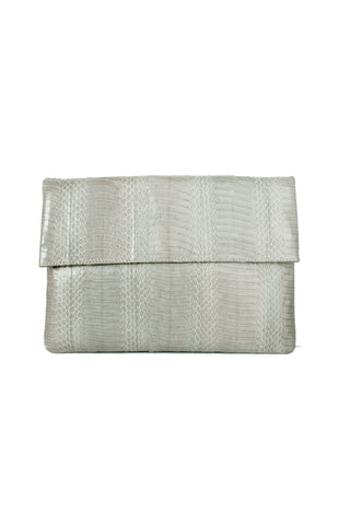 Classic Angel Jackson Folding Clutch in Mint grey snakeskin