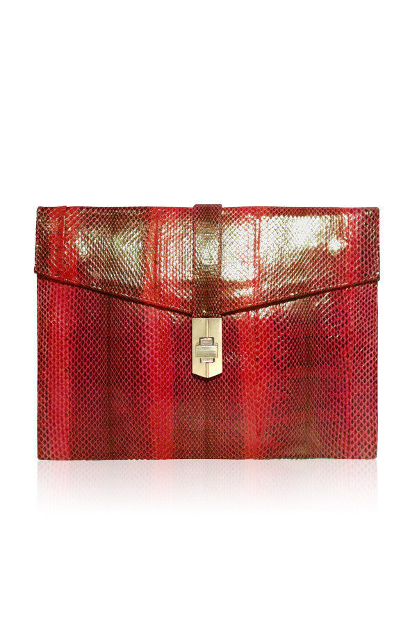 STARLET ENVELOPE CLUTCH RED BUCCATA
