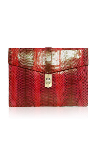 STARLET ENVELOPE CLUTCH RED BUCCATA