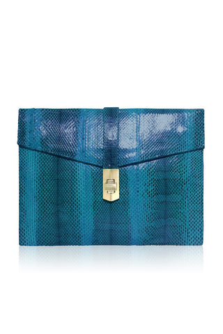 STARLET ENVELOPE CLUTCH TURQUOISE BUCCATA