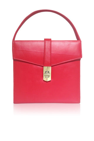 STARLET SATCHEL RED LEATHER