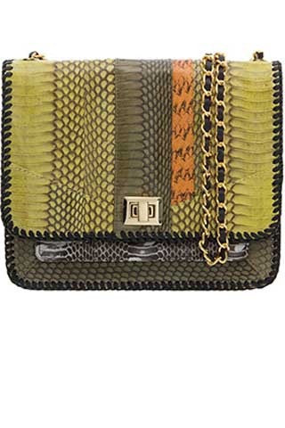 Classic Angel Jackson Killer Satchel in Yellow and Black Snakeskin