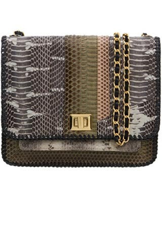 Classic Angel Jackson Killer Satchel in Black and White Snakeskin