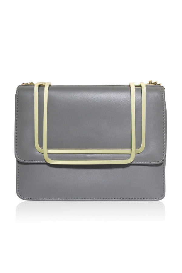 MINI PETRA SATCHEL GREY LEATHER