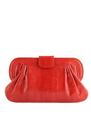 red snakeskin leather clutch purse by Angel Jackson