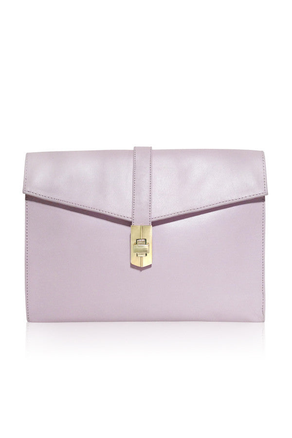 STARLET ENVELOPE CLUTCH PALE PINK LEATHER